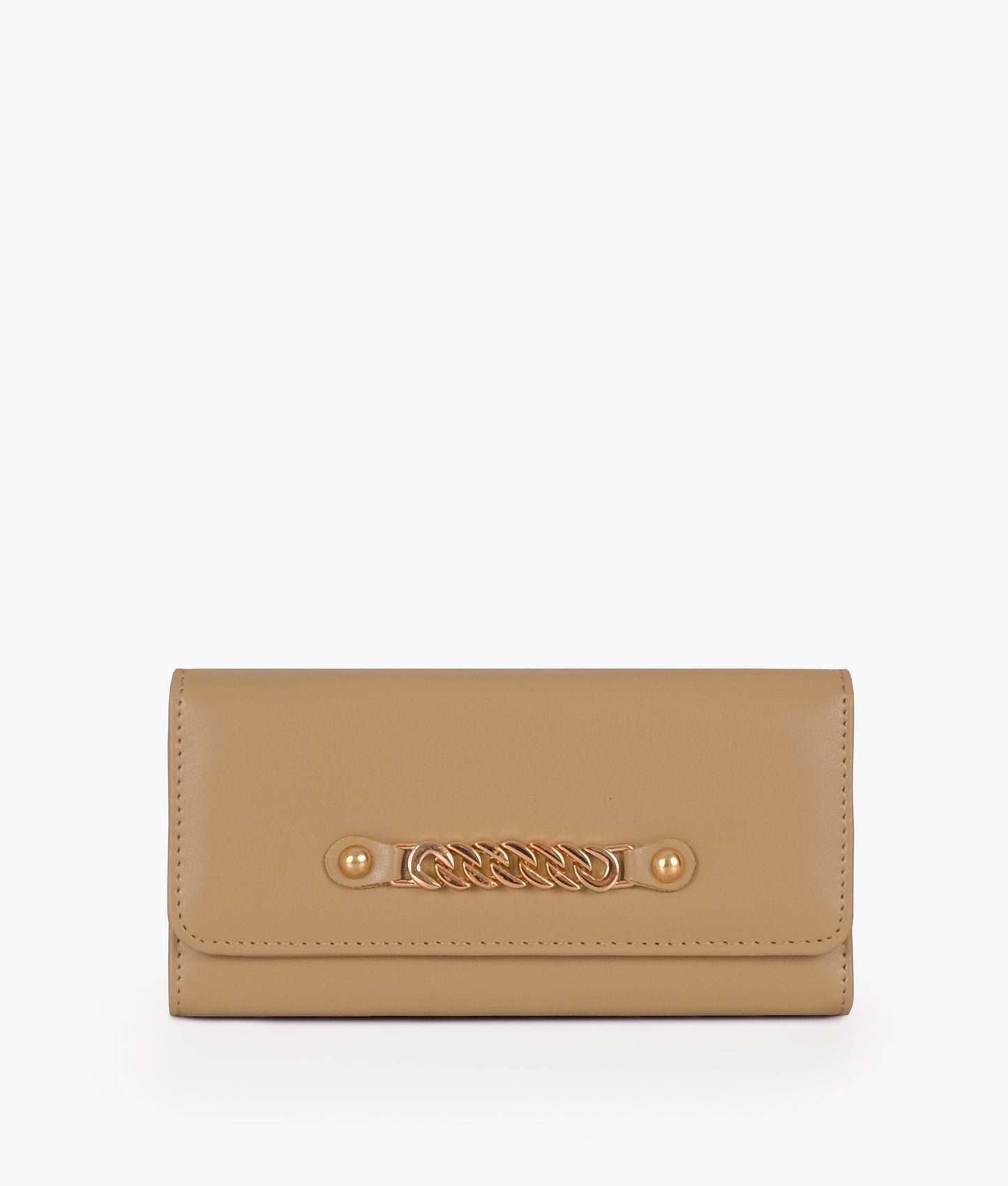 Beige three-fold wallet
