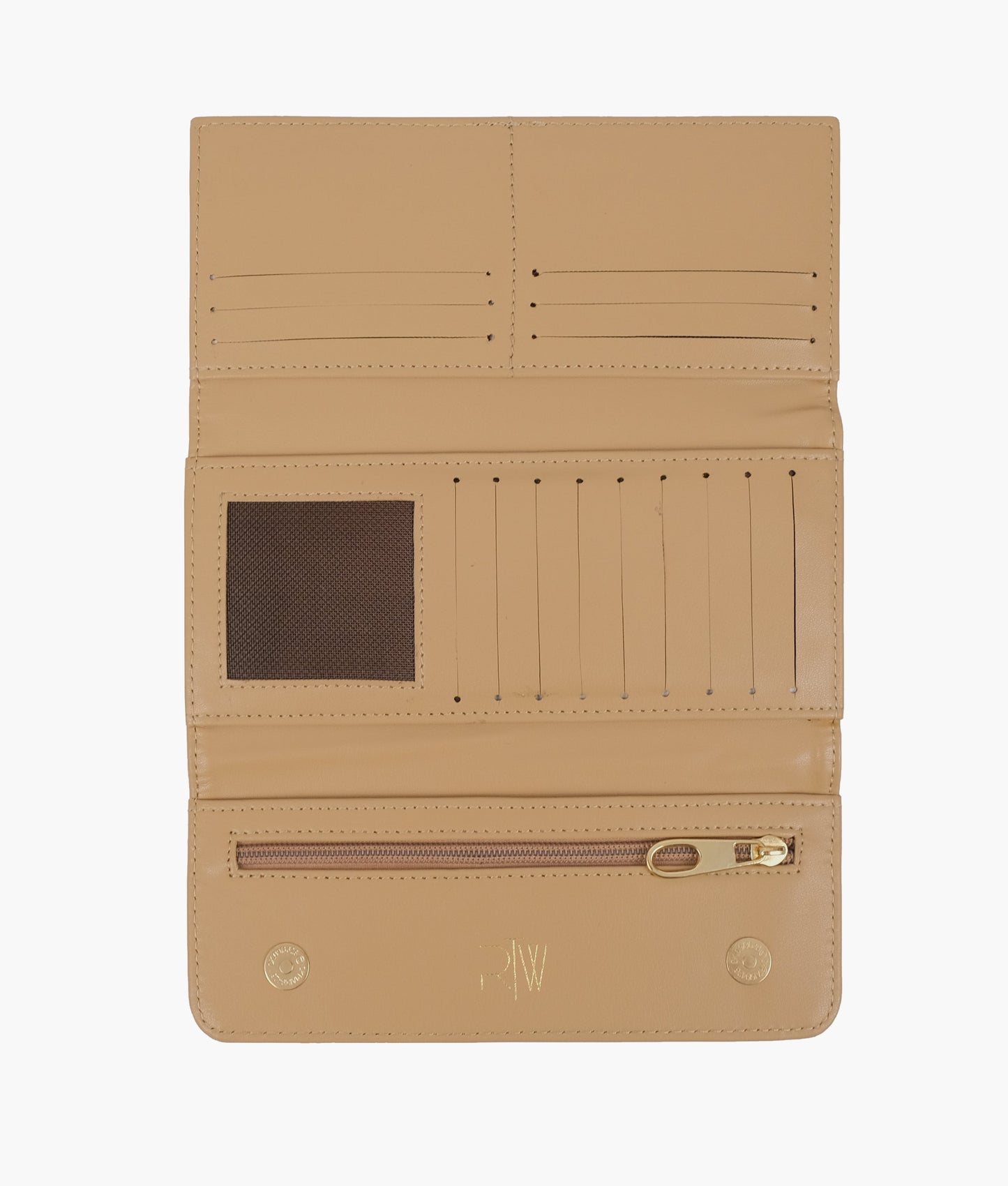 Beige three-fold wallet