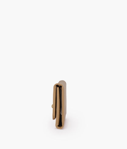 Beige three-fold wallet