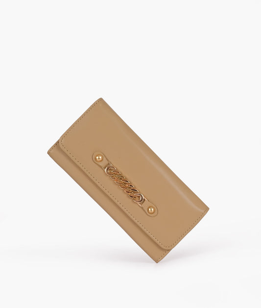 Beige three-fold wallet