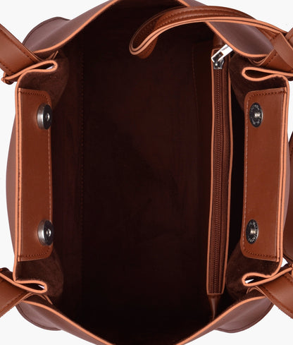 Brown shopping tote bag