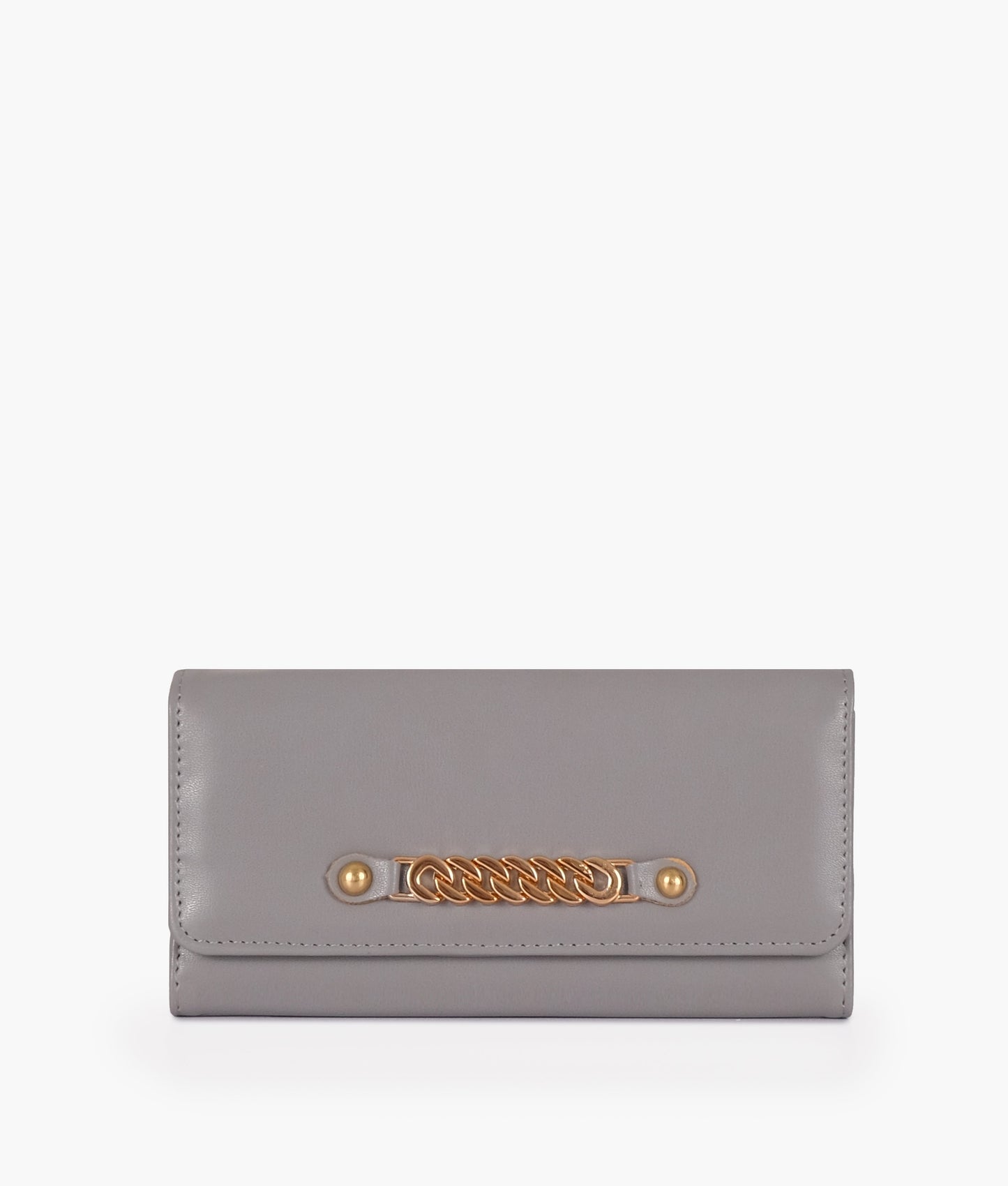 Grey three-fold wallet