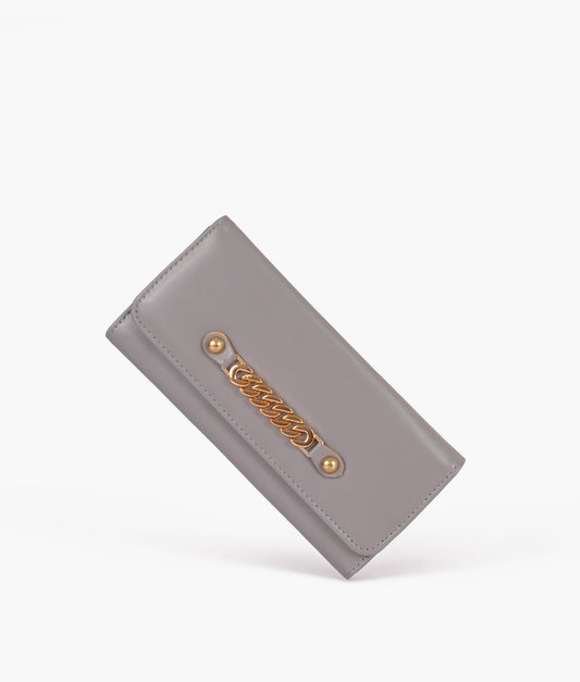 Grey three-fold wallet