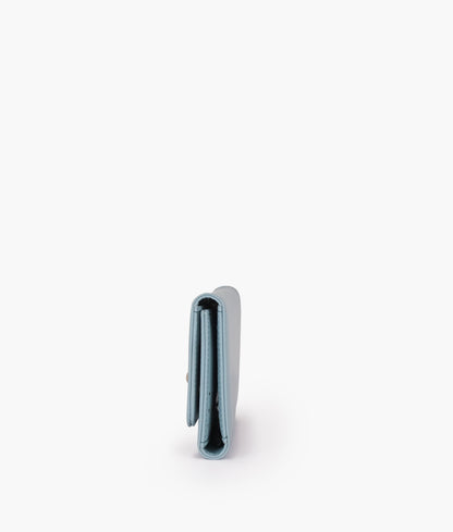 Sky blue three-fold wallet