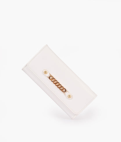 White three-fold wallet